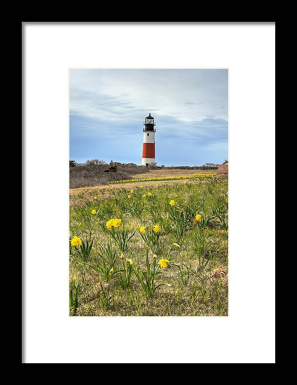 Lighthouse Framed Print featuring the photograph Sankaty Lighthouse Nantucket by Donna Doherty