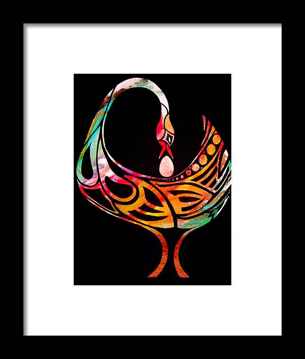 Bird Framed Print featuring the painting Sankofa by Donna-Lee Bolden