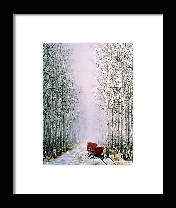 Christmas Framed Print featuring the painting Santa is not coming by Conrad Mieschke