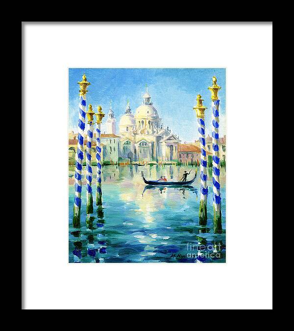 Oil Painting Framed Print featuring the painting Santa Maria Della Salute by Maria Rabinky