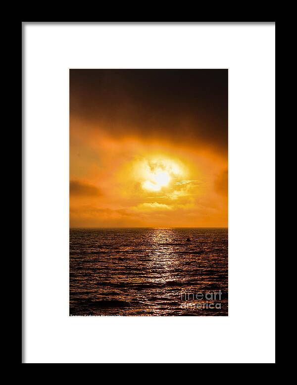 Santa Monica Framed Print featuring the photograph Santa Monica Evening by Tommy Anderson