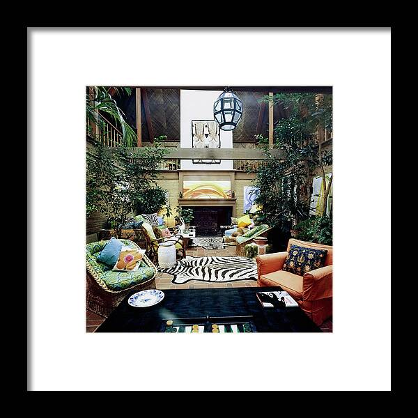 Furniture Framed Print featuring the photograph Santangelo's Living Room by Horst P. Horst