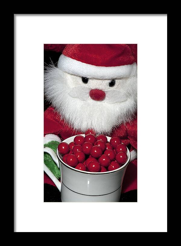 Christmas Framed Print featuring the photograph Santa's Cup of Goodness by Melany Sarafis