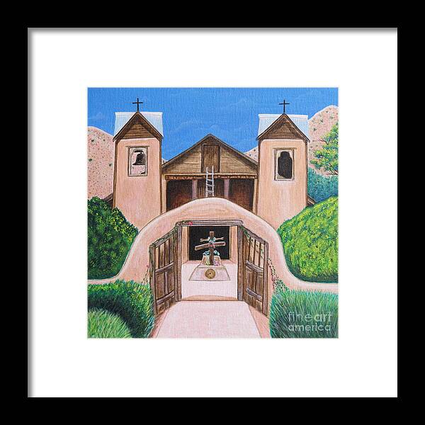 Aimee Mouw Framed Print featuring the painting Santuario de Chimayo by Aimee Mouw