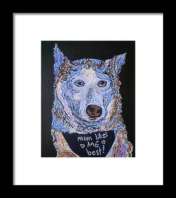 Dog Framed Print featuring the painting Sarah by Michael Graham