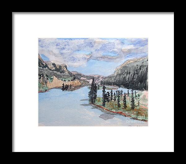 Saskatchewan Framed Print featuring the painting Saskatchewan River Crossing - Icefields Parkway by R Kyllo