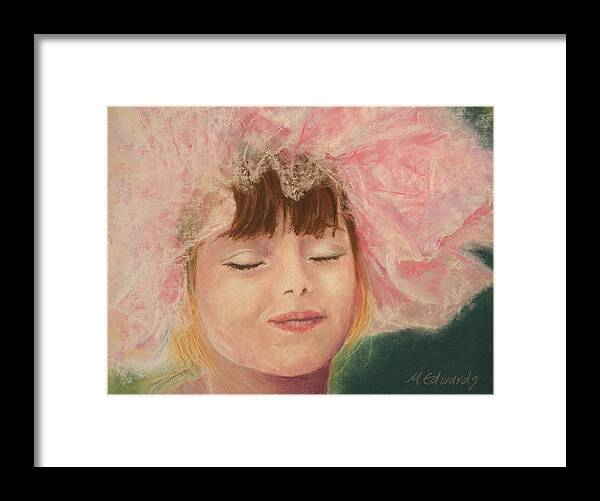 Sassy Framed Print featuring the pastel Sassy in Tulle by Marna Edwards Flavell