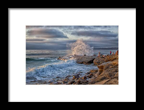  Framed Print featuring the photograph Saturday at the shore with Gustavo. by Mike Trueblood