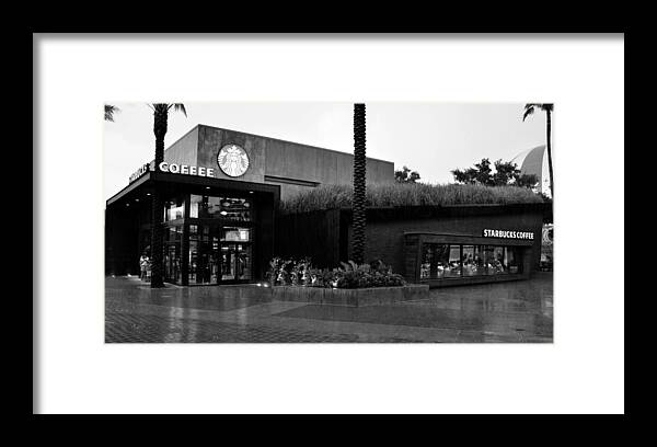 Starbucks Framed Print featuring the photograph Starbucks Store Downtown Disney work one by David Lee Thompson