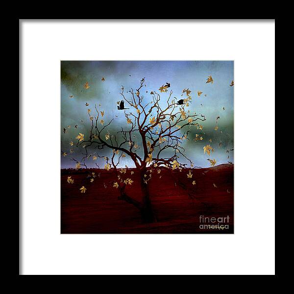 Landscape Framed Print featuring the digital art Scattered thoughts by Chris Armytage