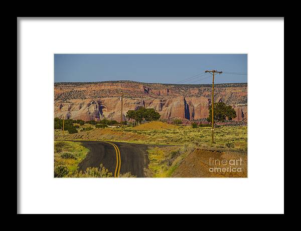 Route 66 Framed Print featuring the photograph Scenic Route 66 Through Arizona by Deborah Smolinske