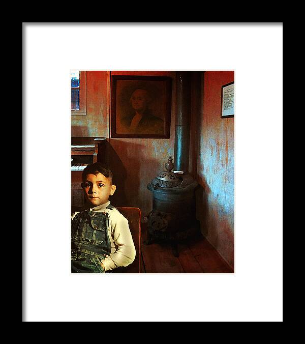 School Framed Print featuring the photograph School Boy by Timothy Bulone
