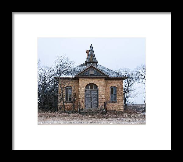 Rural Framed Print featuring the photograph School House 1904 by Jamie Sesti