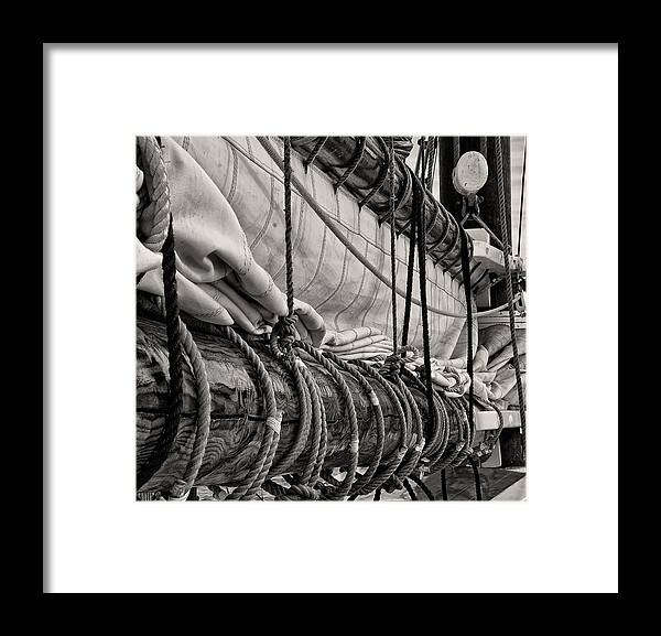 Schooner Framed Print featuring the photograph Schooner Boom by Fred LeBlanc
