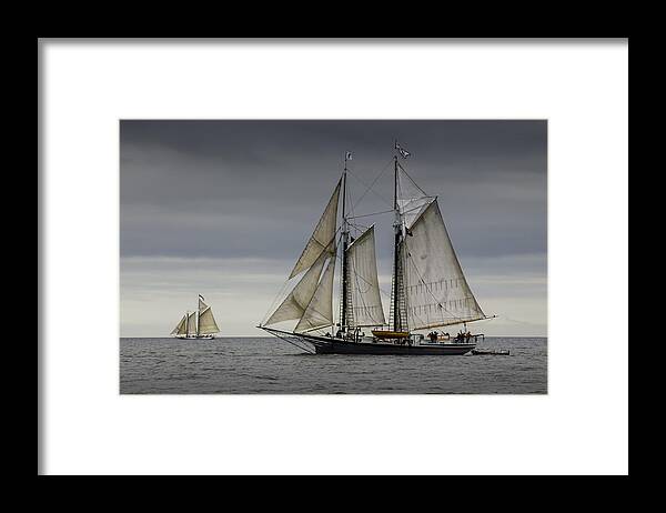 Schooner Framed Print featuring the photograph Schooner by Fred LeBlanc