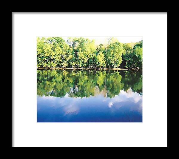 Schuylkill River Framed Print featuring the pyrography Schuylkill River Trail by Linda N La Rose