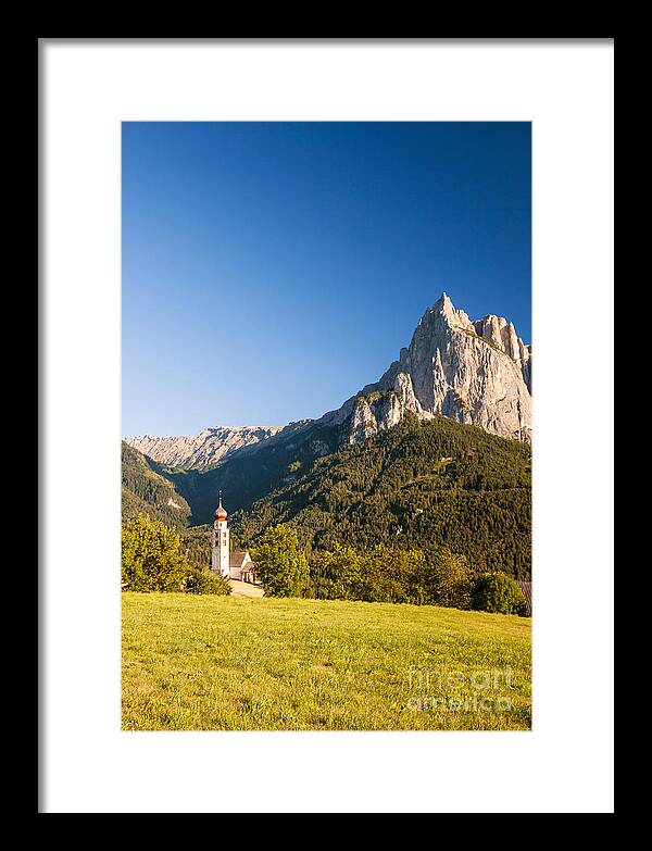 Landscape Framed Print featuring the photograph Sciliar mountain - Val Gardena - Italy by Matteo Colombo