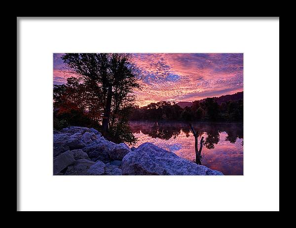 Sunrise Framed Print featuring the photograph Scioto Sunrise by Jaki Miller