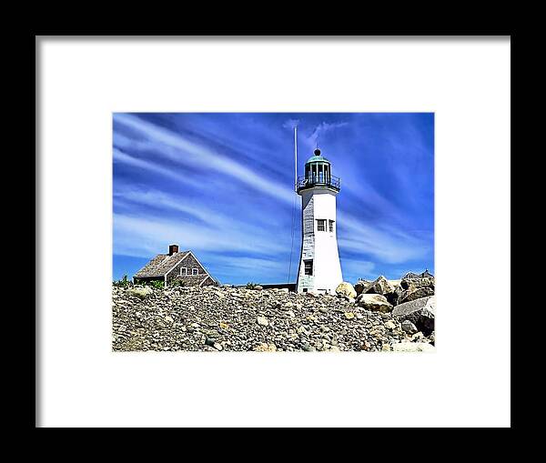 Lighthouses Framed Print featuring the photograph Scituate Lighthouse by Janice Drew