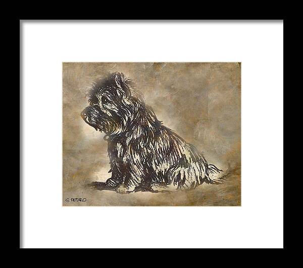 Scotty Framed Print featuring the painting Scotty Dog by George Pedro