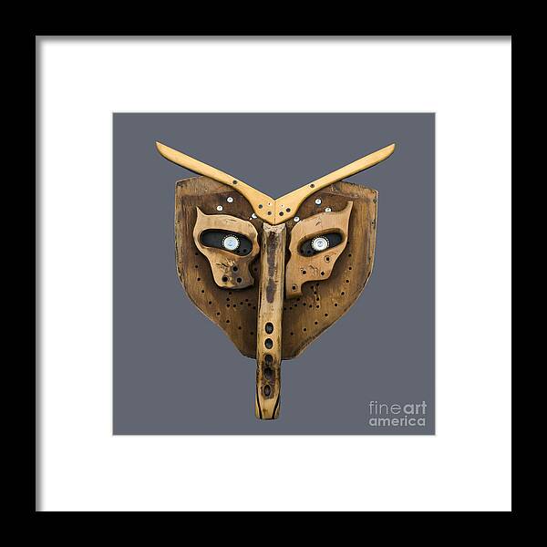 Recycle Framed Print featuring the photograph Scrap Wood Mask by Bill Thomson
