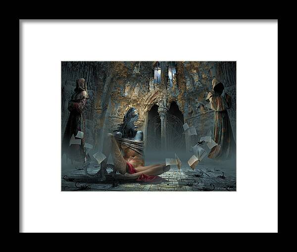 Ghostly Framed Print featuring the digital art Scream by George Grie