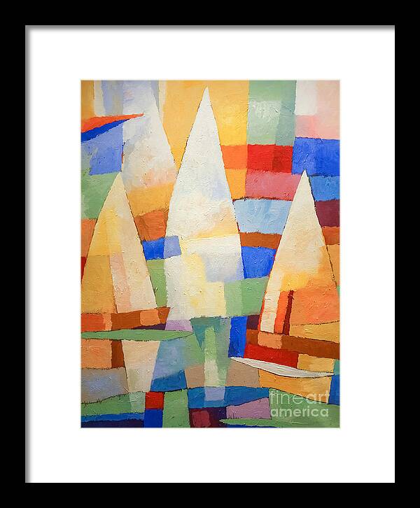 Sea Of Colors Framed Print featuring the painting Sea of Colors by Lutz Baar