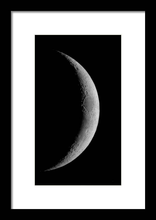 Astrophotography Framed Print featuring the photograph Sea of Crises. Luna. by Chris Kusik