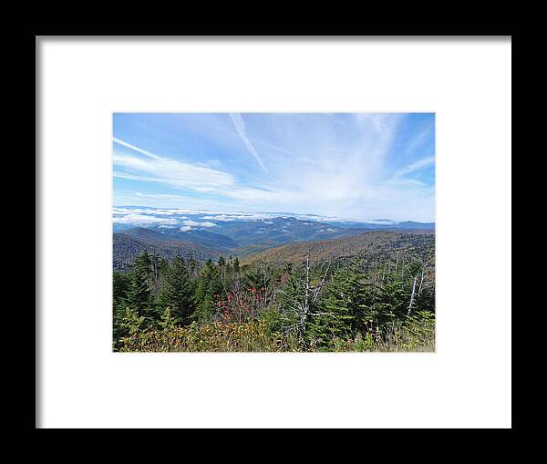 Clingman's Dome Framed Print featuring the photograph Sea of Mountains by Deborah Ferree