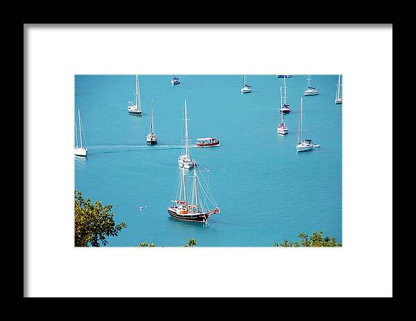 St Thomas Framed Print featuring the photograph Sea of Sailboats by Aimee L Maher ALM GALLERY