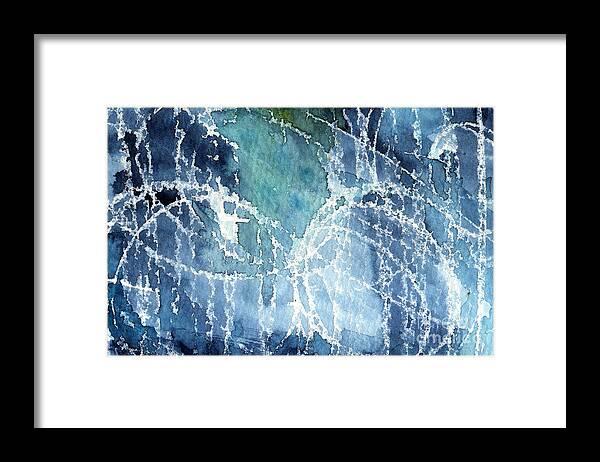 Abstract Painting Framed Print featuring the painting Sea Spray by Linda Woods