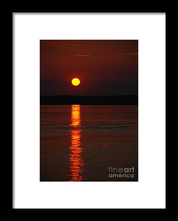Seabrook New Hampshire Usa Sunset Kayak Sea Canoe Paddle Framed Print featuring the photograph Seabrook Sunset by Richard Gibb