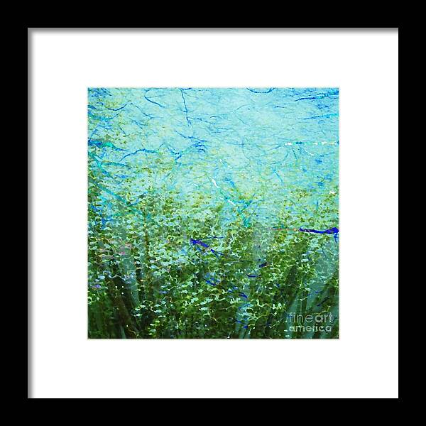 Seagrass Framed Print featuring the digital art Seagrass by Darla Wood