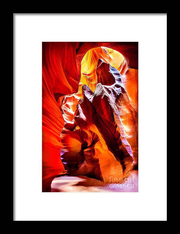 Antelope Canyon Framed Print featuring the photograph Searching For The Sun by Az Jackson