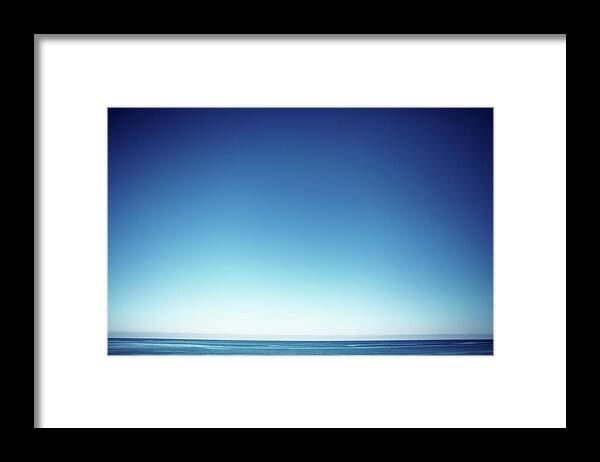 Tranquility Framed Print featuring the photograph Seascape With Blue Sky by Johner Images