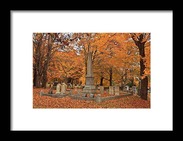 Vacationland Framed Print featuring the photograph Seaside Cemetery Deer Isle Maine by David Smith