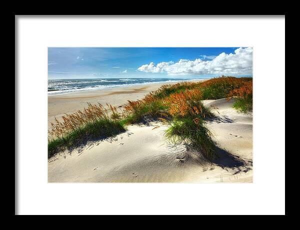 North Carolina Framed Print featuring the photograph Seaside Serenity I - Outer Banks by Dan Carmichael