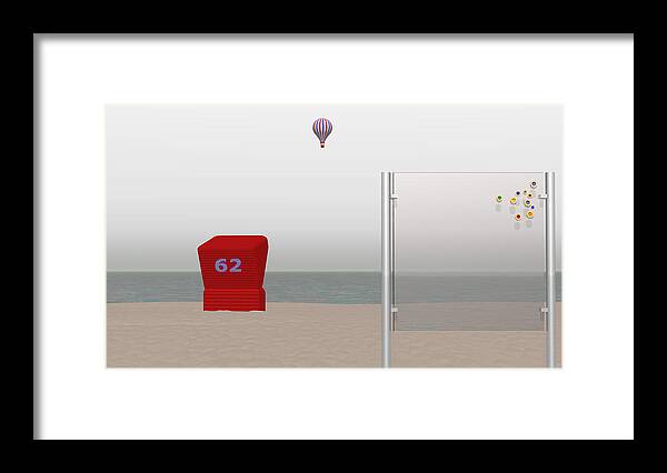 Seaside Framed Print featuring the digital art Seaside Stillness by Andreas Thust