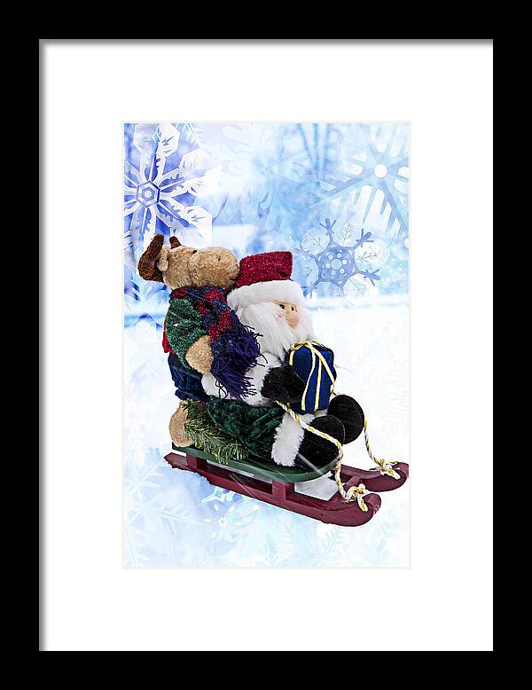 Snow Framed Print featuring the photograph Seasonal Sleigh Ride by Bill and Linda Tiepelman