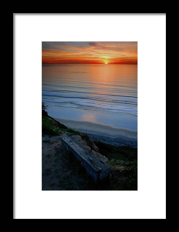 Landscape Framed Print featuring the photograph Seat with a View by Scott Cunningham