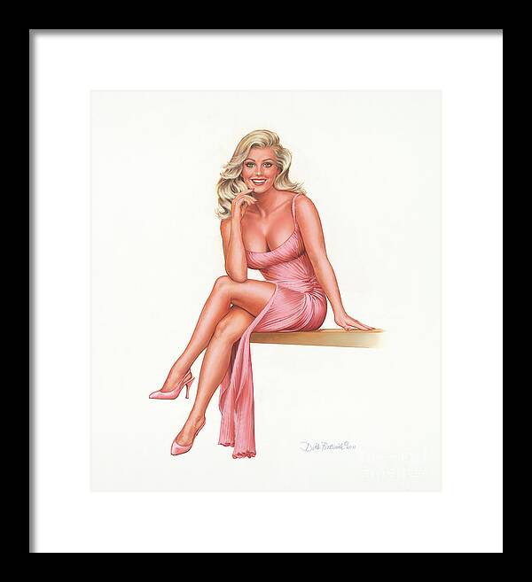 Portrait Framed Print featuring the painting Seated Beauty by Dick Bobnick