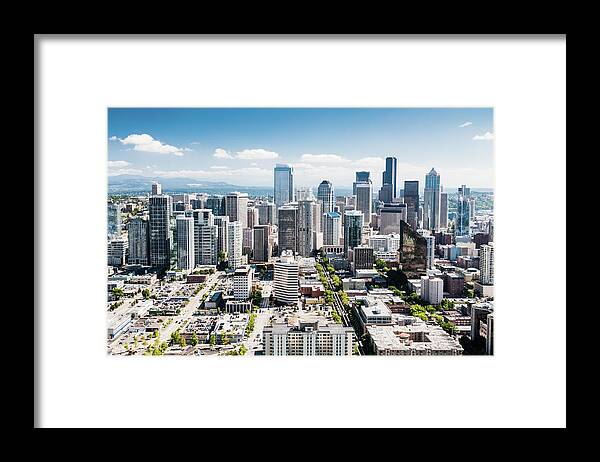 Downtown District Framed Print featuring the photograph Seattle Downtown Skyline by Andreygatash