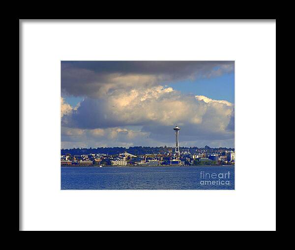 Seattle Skyline Framed Print featuring the photograph Seattle Skyline 2 by Vicki Maheu