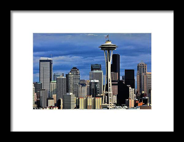Seattle Framed Print featuring the photograph Seattle Skyline by Benjamin Yeager