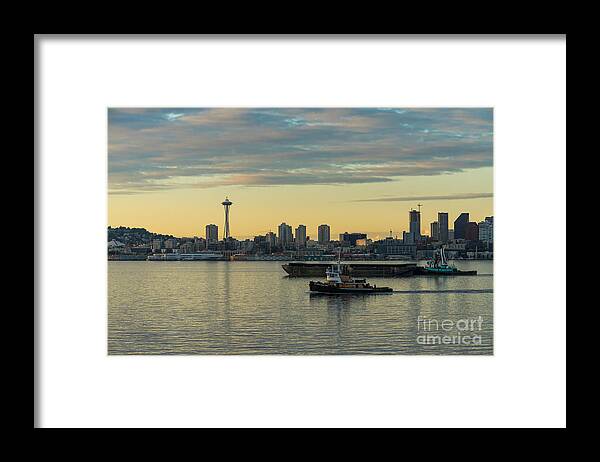 Seattle Framed Print featuring the photograph Seattles Working Harbor by Mike Reid