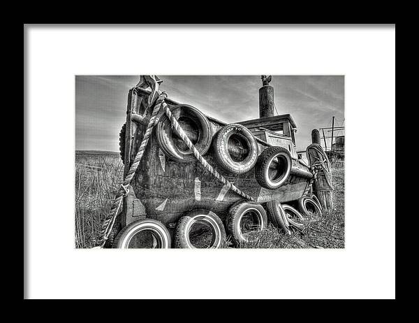 Black And White Framed Print featuring the photograph Seaworthy by Dawn J Benko