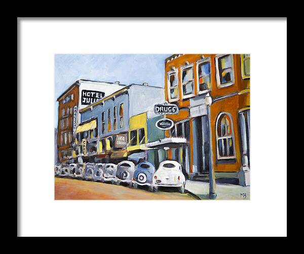 Corvallis Framed Print featuring the painting Second Street Corvallis by Mike Bergen