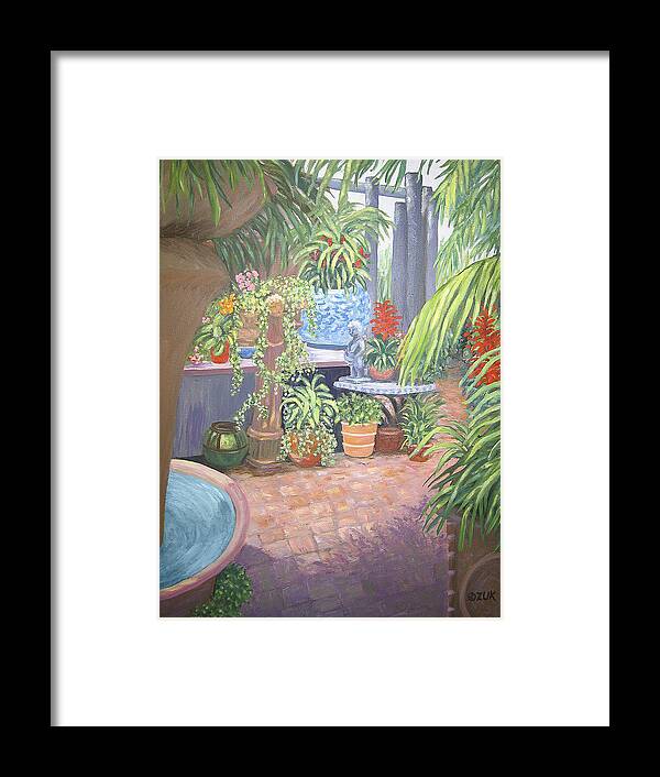 Karen Zuk Rosenblatt Art And Photography Framed Print featuring the painting Secret Garden by Karen Zuk Rosenblatt