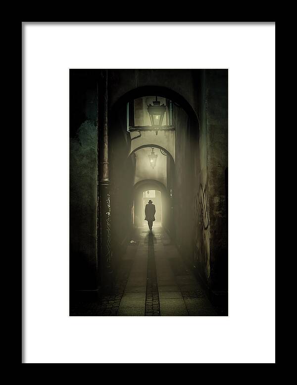 Architecture Framed Print featuring the photograph Secret passage by Jaroslaw Blaminsky