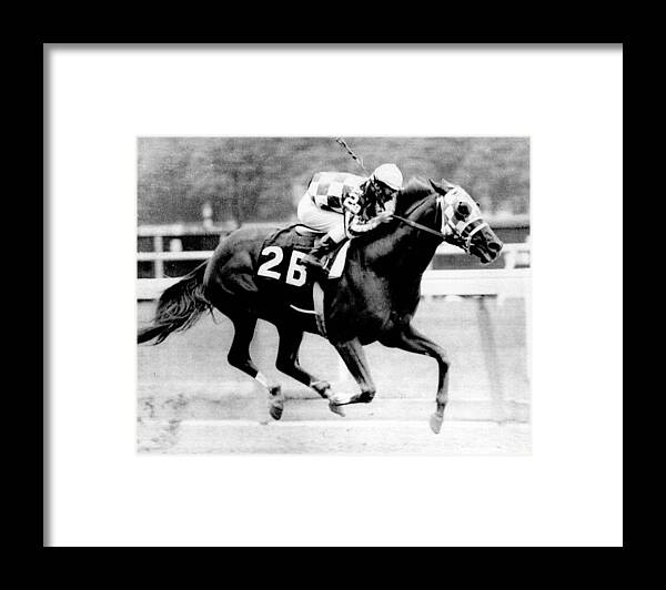 Classic Framed Print featuring the photograph Secretariat Vintage Horse Racing #12 by Retro Images Archive